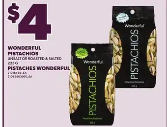 Independent Grocer WONDERFUL PISTACHIOS, 225 G offer