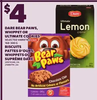 Independent Grocer DARE BEAR PAWS, WHIPPET OR ULTIMATE COOKIES, 168-300 G offer