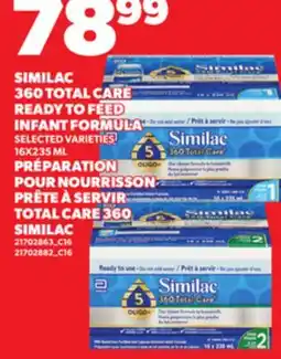 Independent Grocer SIMILAC 360 TOTAL CARE READY TO FEED INFANT FORMULA, 16X235 ML offer