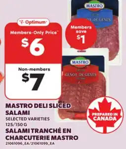 Independent Grocer MASTRO DELI SLICED SALAMI, 125/150 G offer