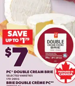 Independent Grocer PC DOUBLE CREAM BRIE, 170-200 G offer