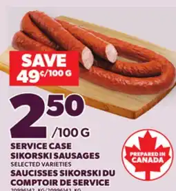 Independent Grocer SERVICE CASE SIKORSKI SAUSAGES offer