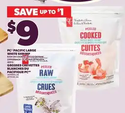 Independent Grocer PC PACIFIC LARGE WHITE SHRIMP, 31-40 PER LB, 400 G offer