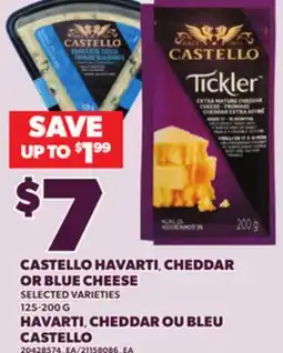 Independent Grocer CASTELLO HAVARTI, CHEDDAR OR BLUE CHEESE, 125-200 G offer