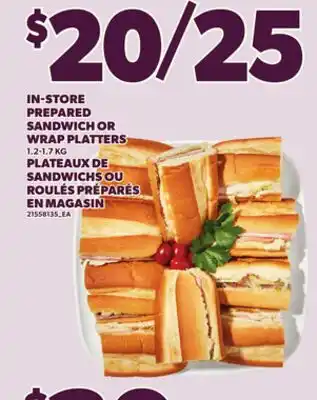 Independent Grocer IN-STORE PREPARED SANDWICH OR WRAP PLATTERS, 1.2-1.7 KG offer