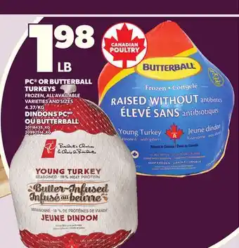 Independent Grocer PC OR BUTTERBALL TURKEYS offer