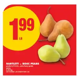 No Frills BARTLETT or BOSC PEARS offer