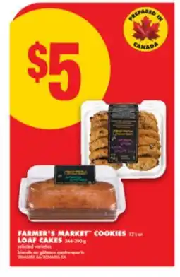 No Frills FARMER'S MARKET COOKIES 12' S OR LOAF CAKES 344-390 G offer