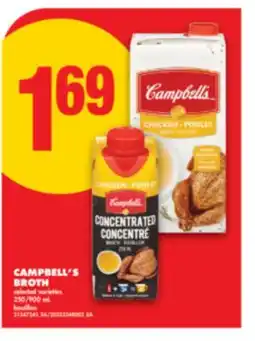 No Frills CAMPBELL'S BROTH, 250/900 ML offer