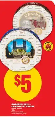 No Frills AGROPUR BRIE OR CAMEMBERT CHEESE, 170 G offer