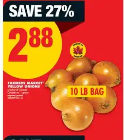 No Frills FARMERS MARKET YELLOW ONIONS, 10 LB BAG offer
