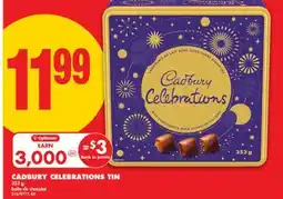 No Frills CADBURY CELEBRATIONS TIN, 353 G offer