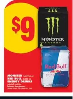 No Frills MONSTER, 4x473 mL or RED BULL, 4x250 mL ENERGY DRINKS offer