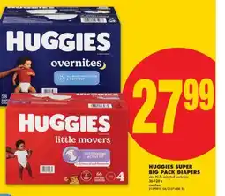 No Frills HUGGIES SUPER BIG PACK DIAPERS, 36-128'S offer