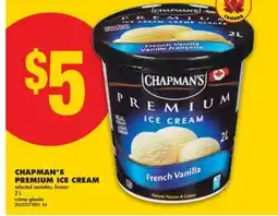 No Frills CHAPMAN'S PREMIUM ICE CREAM, 2 L offer