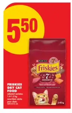 No Frills FRISKIES DRY CAT FOOD, 1.4-1.5 kg offer