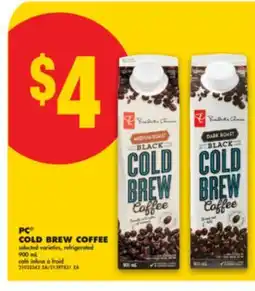 No Frills PC COLD BREW COFFEE, 900 ML offer