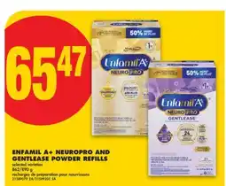 No Frills ENFAMIL A + NEUROPRO AND GENTLEASE POWDER REFILLS, 862/890 G offer