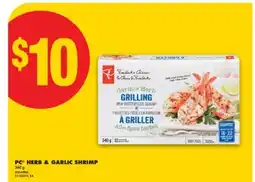 No Frills PC HERB & GARLIC SHRIMP, 340 G offer
