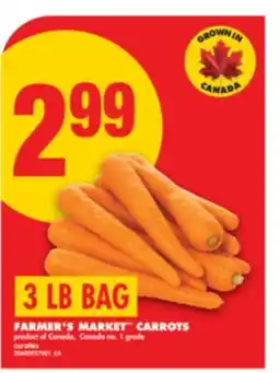 No Frills FARMER'S MARKET CARROTS, 3 LB BAG offer