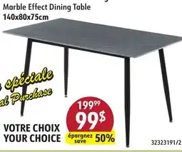 Sushi Shop Marble Effect Dining Table offer