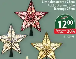Sushi Shop 10Lt 3D Snowflake Treetops 23cm offer