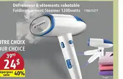 Sushi Shop Folding Garment Steamer 1200watts offer