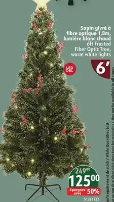 Sushi Shop 6ft Frosted Fiber Optic Tree, warm white lights offer