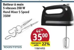 Sushi Shop Toastess Hand Mixer 5 Speed 350W offer