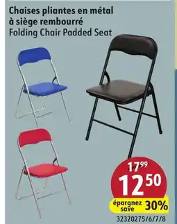 Sushi Shop Folding Chair Padded Seat offer