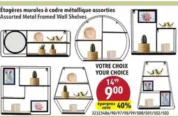 Sushi Shop Assorted Metal Framed Wall Shelves offer