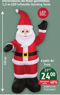 Sushi Shop 1,2 m LED Inflatable Standing Santa offer