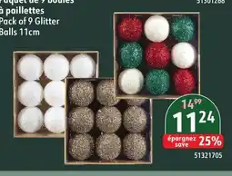 Sushi Shop Pack of 9 Glitter Balls 11cm offer