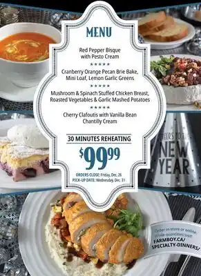 Farm Boy New Year's Eve DINNER FOR TWO offer