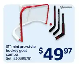Walmart 31 mini pro-style hockey goal combo offer