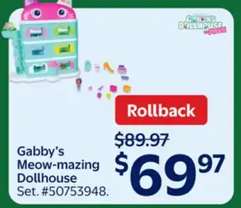Walmart Gabby's Meow-mazing Dollhouse offer