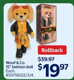 Walmart Woof & Co. 15 fashion doll offer