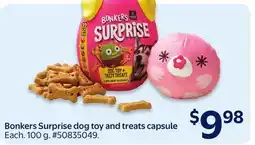 Walmart Bonkers Surprise dog toy and treats capsule offer