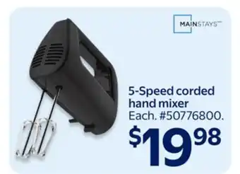Walmart 5-Speed corded hand mixer offer