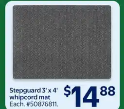 Walmart Stepguard 3' x 4' whipcord mat offer