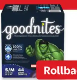 Walmart Goodnites Superpack nighttime Underwear offer