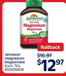 Walmart Jamieson magnesium bisglycinate offer
