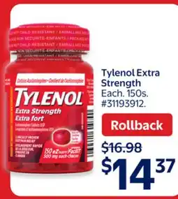 Walmart Tylenol Extra Strength offer