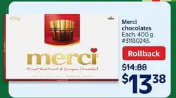 Walmart Merci Chocolates offer