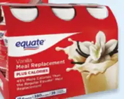 Walmart Equate meal replacement drinks offer