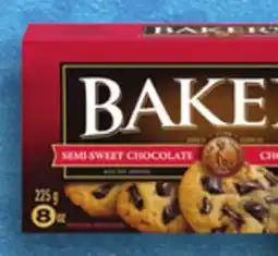 Walmart Baker's 100% pure semi-sweet baking chocolate bar offer