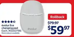 Walmart évolur Eva changing pad offer