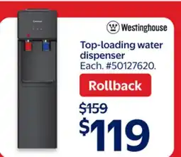 Walmart Westinghouse Top-loading water dispenser offer
