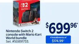 Walmart Nintendo Switch 2 console with Mario Kart World bundle offer