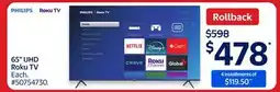 Walmart 65 UHD Roku TV offer